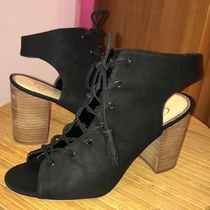 Black block heels